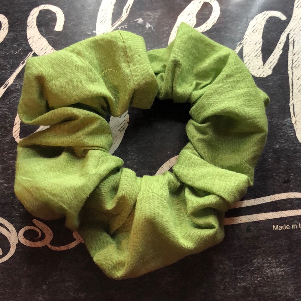 Recycled Olive Green Dress Scrunchie